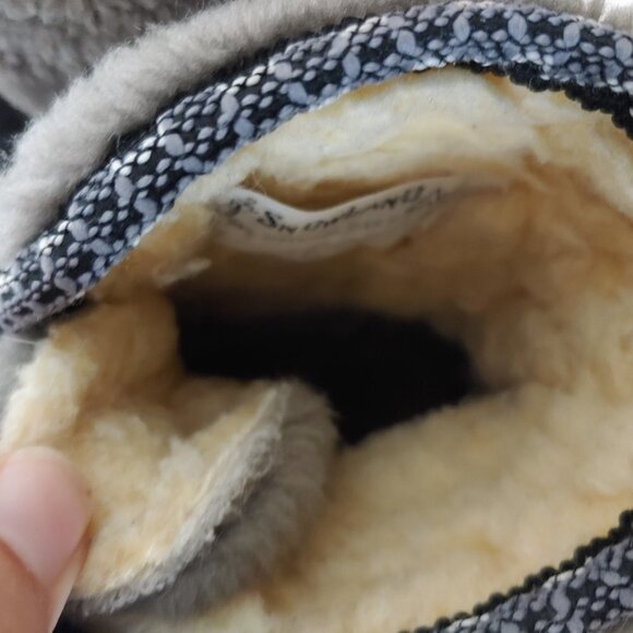 Vintage Snowland Boots Sherpa Fleece Platform Lace Up Boho Scandinavian Size 7 - Picture 7 of 8